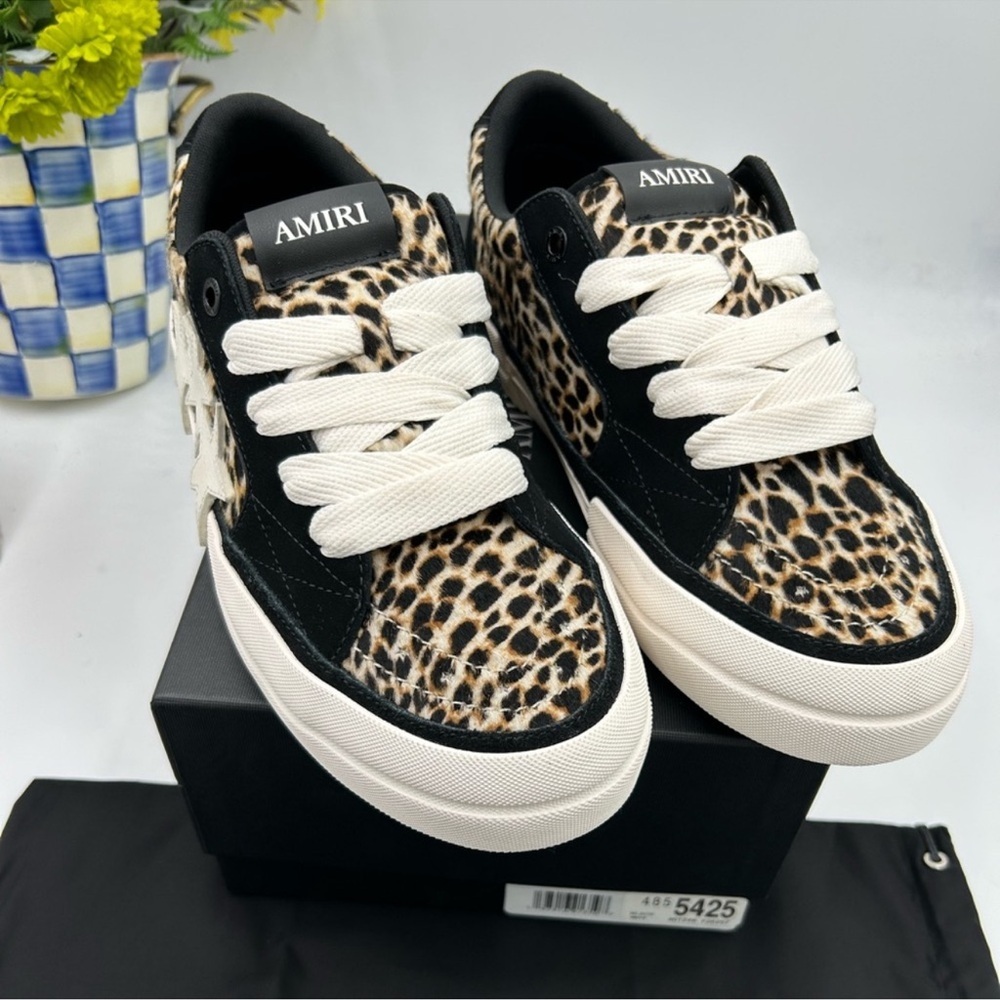 Men’s Amiri leopard sunset low top sneakers size 45